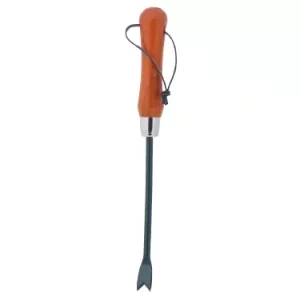 Weeder with wood handle